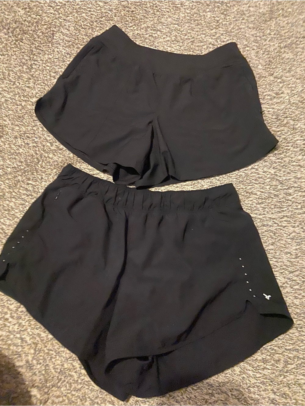 tek gear Black Women's Athletic Shorts - Dual Pair